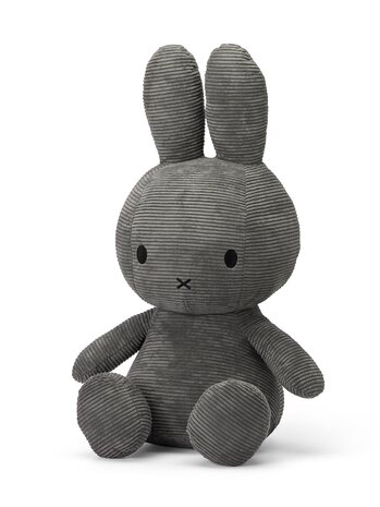 nijntje corduroy knuffel - grijs - 70 cm