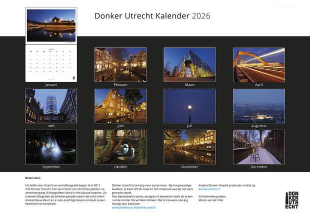 Jaarkalender 2026 - Donker Utrecht 