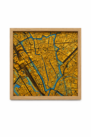 Plattegrond van Utrecht in reli&euml;f (Alleen af te halen in de winkel)