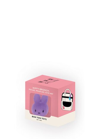 nijntje fuzzy broche lila in giftbox 
