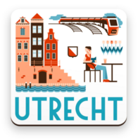 Jochem onderzetter trein + gracht Jochem onderzetter trein + gracht