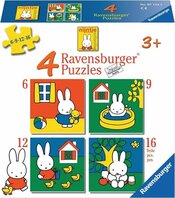 Ravensburger nijntje. vier puzzels -6+9+12+16 stukjes - kinderpuzzel Ravensburger nijntje. vier puzzels -6+9+12+16 stukjes - kinderpuzzel