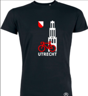 Utrecht wielrenfiets rood t-shirt XXL Utrecht wielrenfiets rood t-shirt XXL