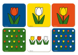 Onderzetters tulpen design Dick Bruna Onderzetters tulpen design Dick Bruna