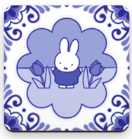 miffy coaster souvenir blue tulips