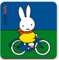 miffy coaster on a bicycle