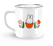 Miffy ceramic mug - tulips red