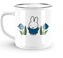 Miffy ceramic mug - tulips blue