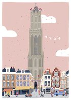 Prentenboek Poster A2 – Domtoren in de Lente