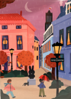 Prentenboek poster A4 - nijntje pleintje winter