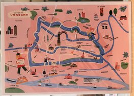Prentenboek poster plattegrond Utrecht - A4